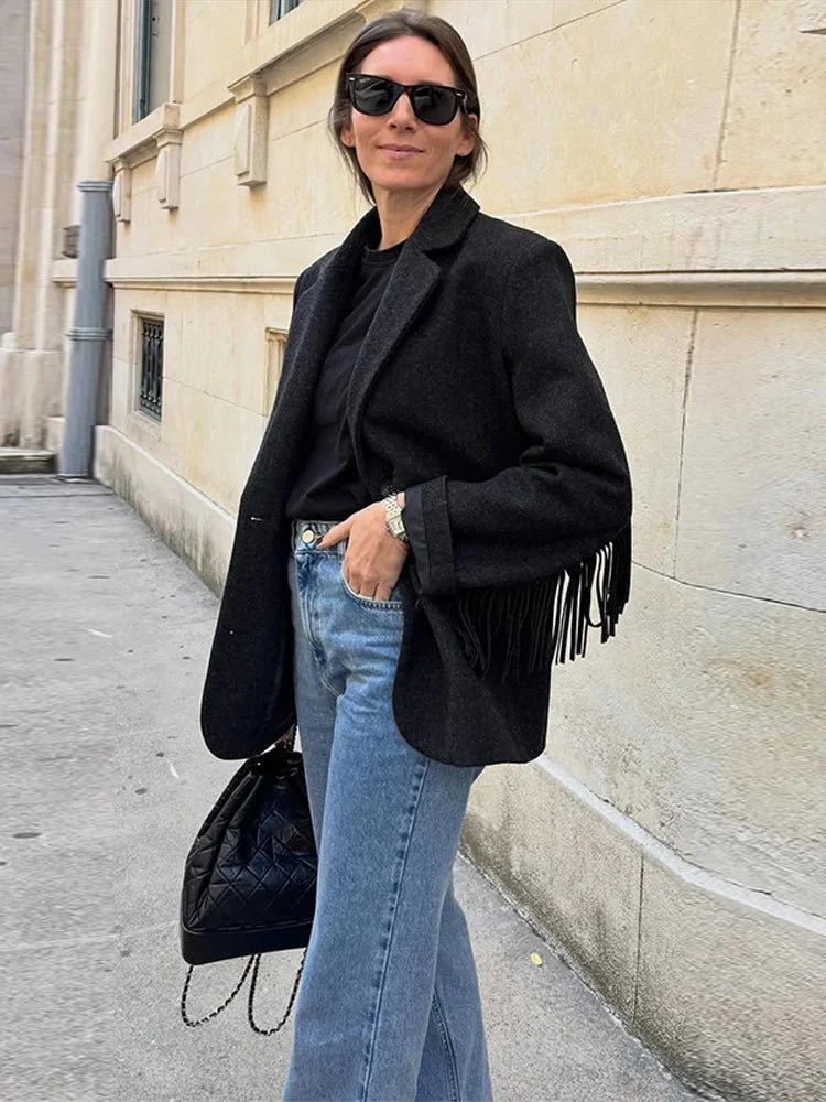 Marcelle Fringed Blazer Jacket - Image 5