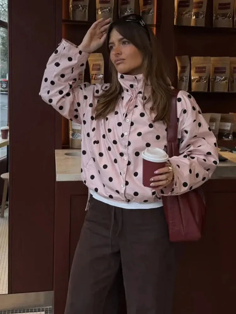 Margaret Drawstring Polka Dot Jacket - Image 2