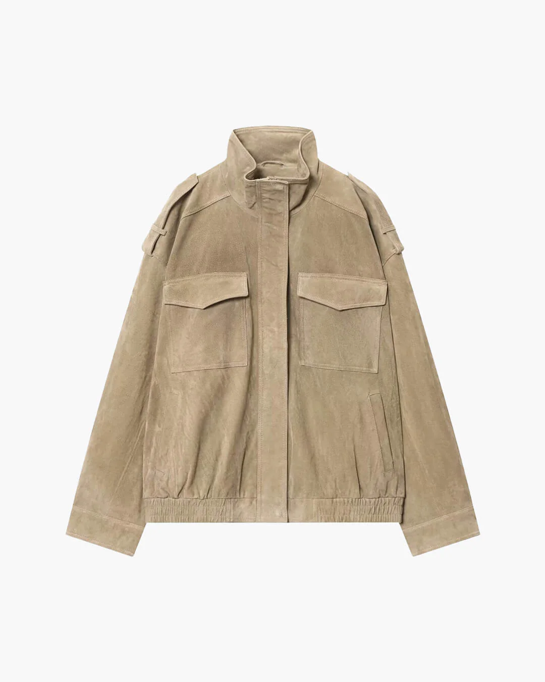 Marianne High Neck Suede Pocket Jacket - Image 11
