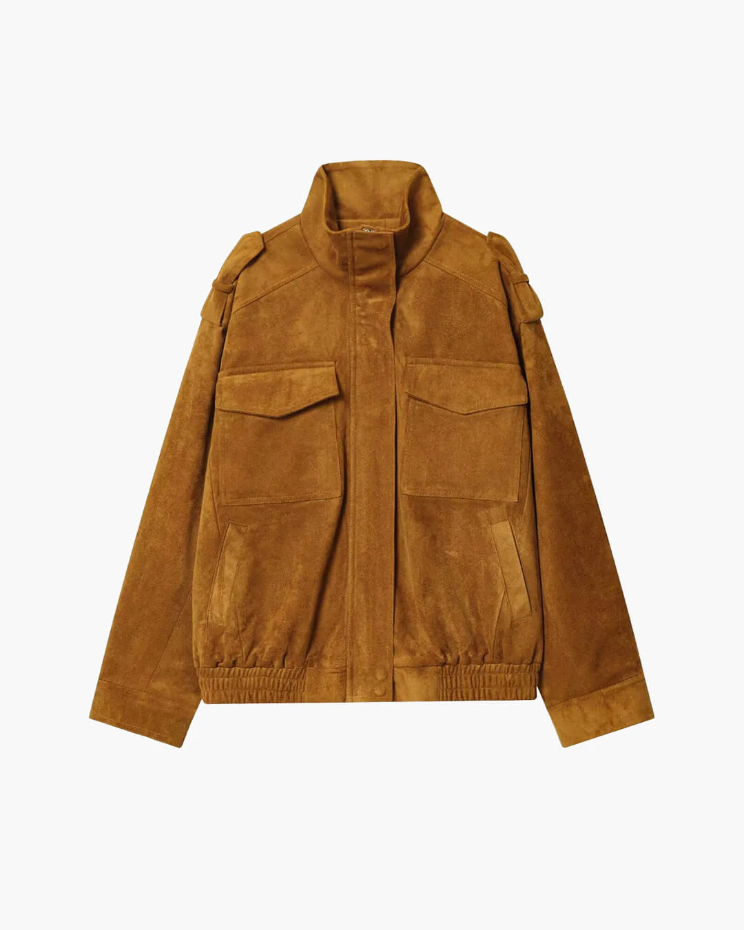 Marianne High Neck Suede Pocket Jacket - Image 12