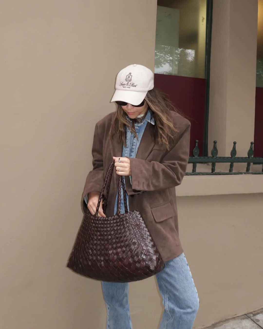 Marissa Vegan Leather Woven Bag Medium - Image 3