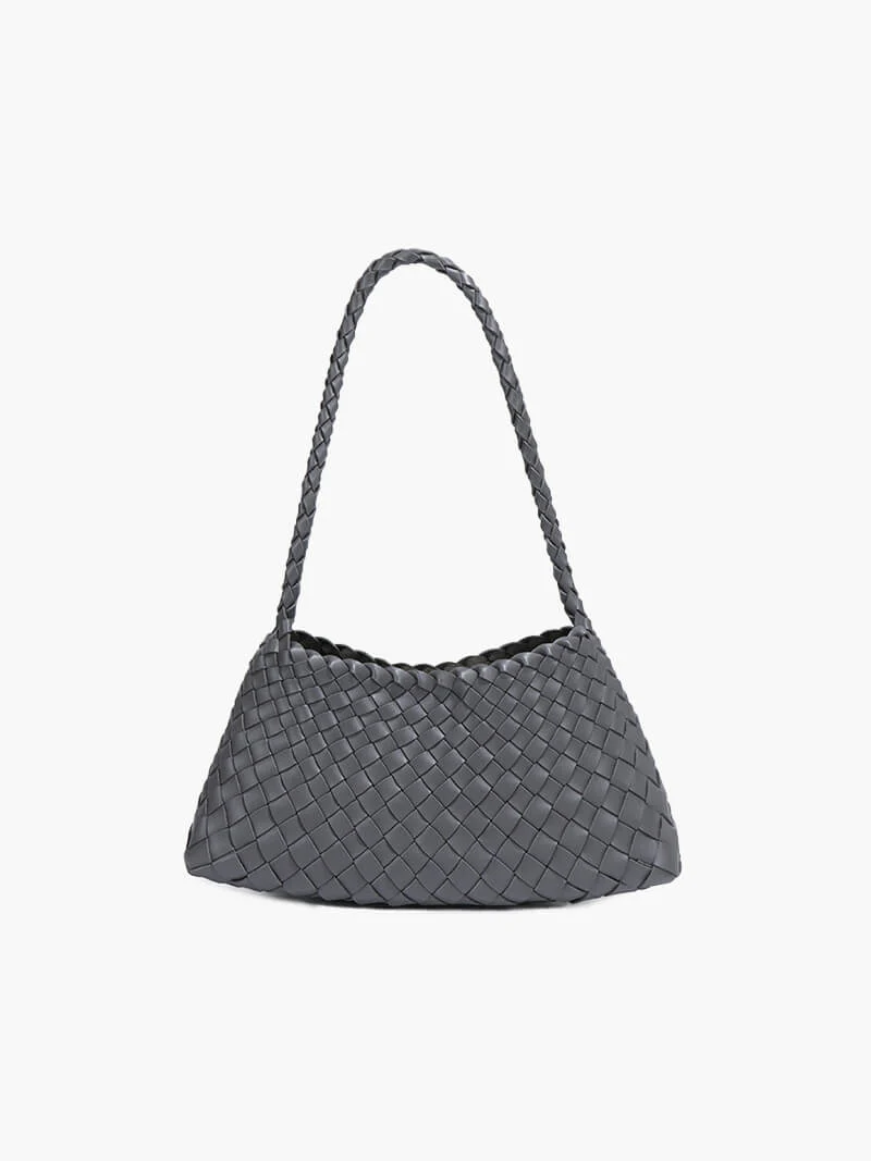Marissa Vegan Leather Woven Bag Small - Image 10