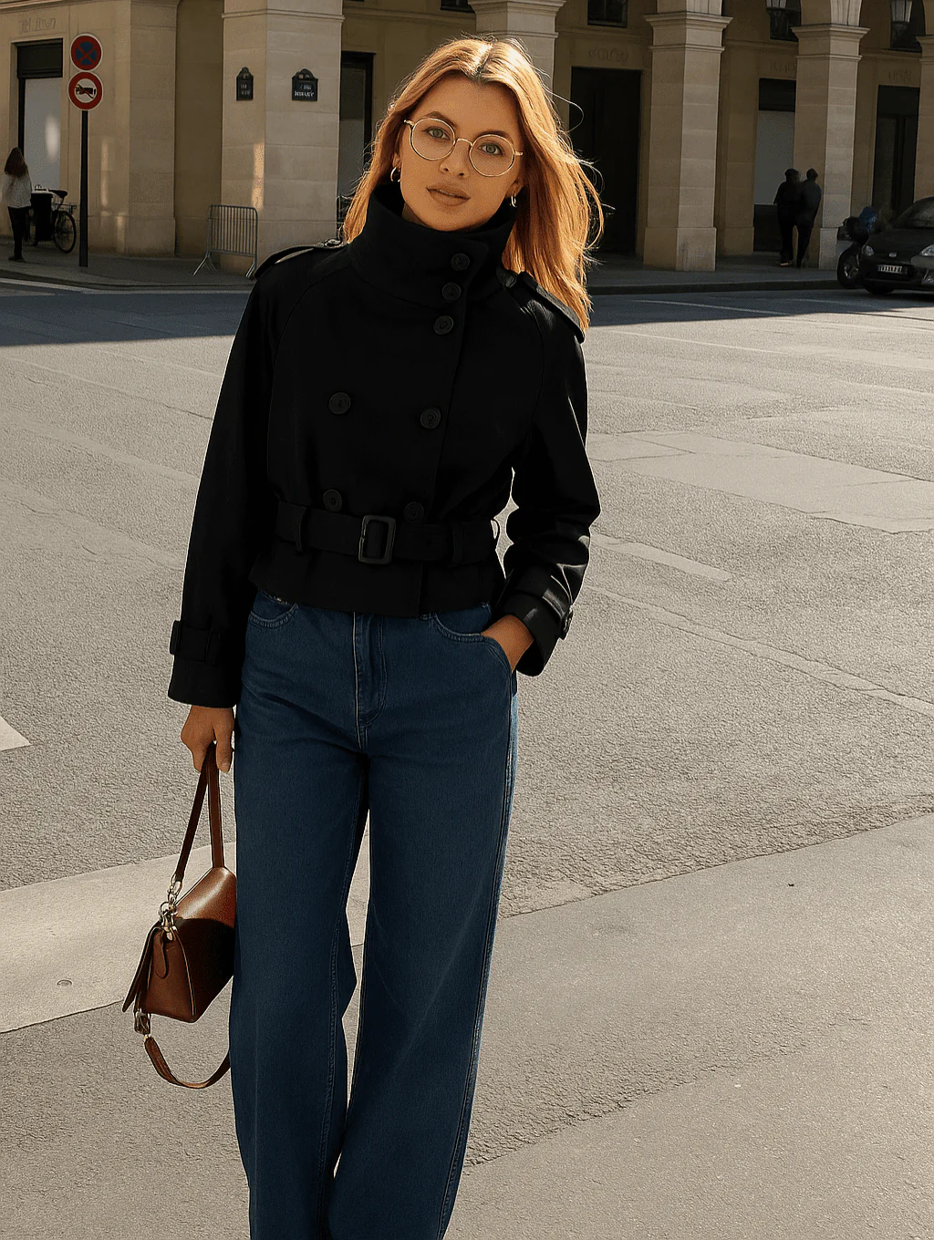Marlene Cropped Trench Coat - Image 6