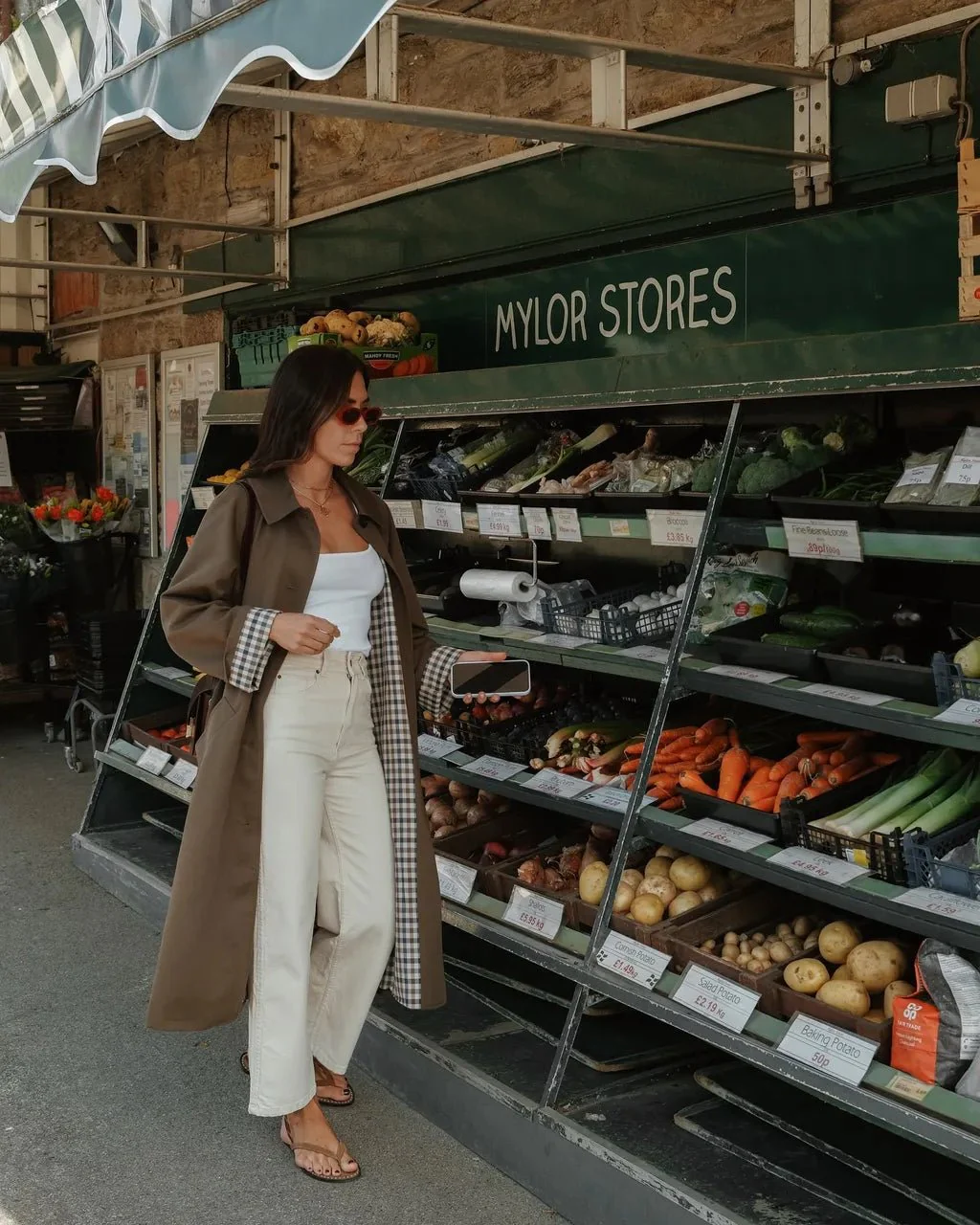 Mavy Long Button Trench Coat - Image 3