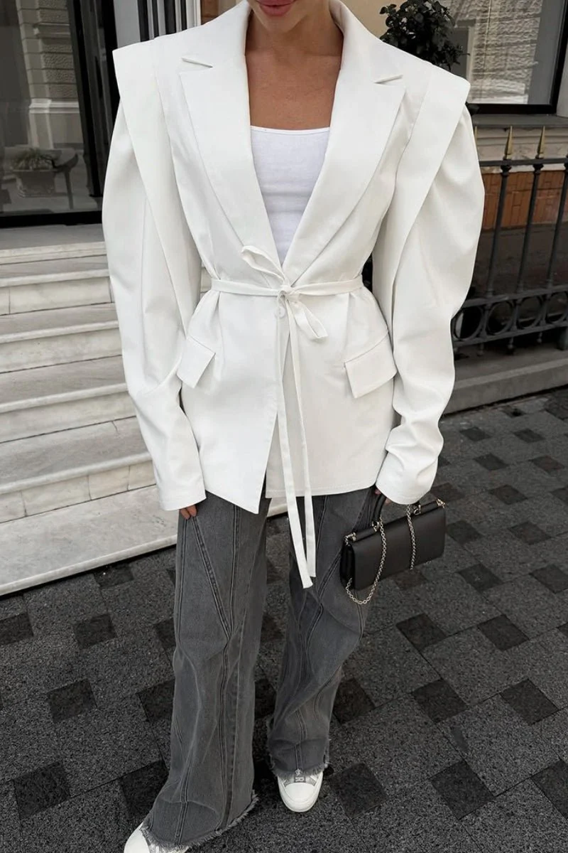 Megan Tie-Front Blazer