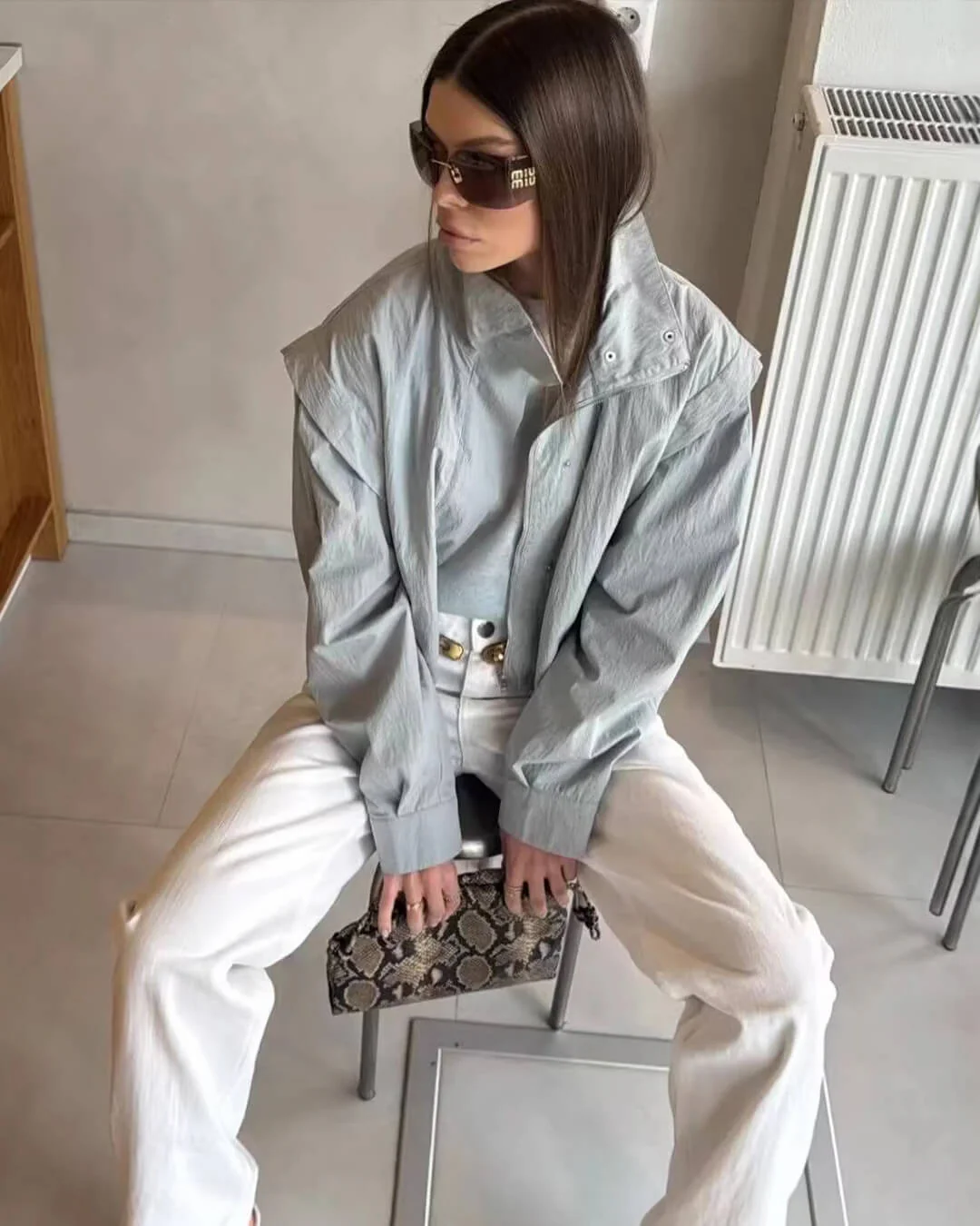 Melisande High Collar Cropped Jacket - Image 3