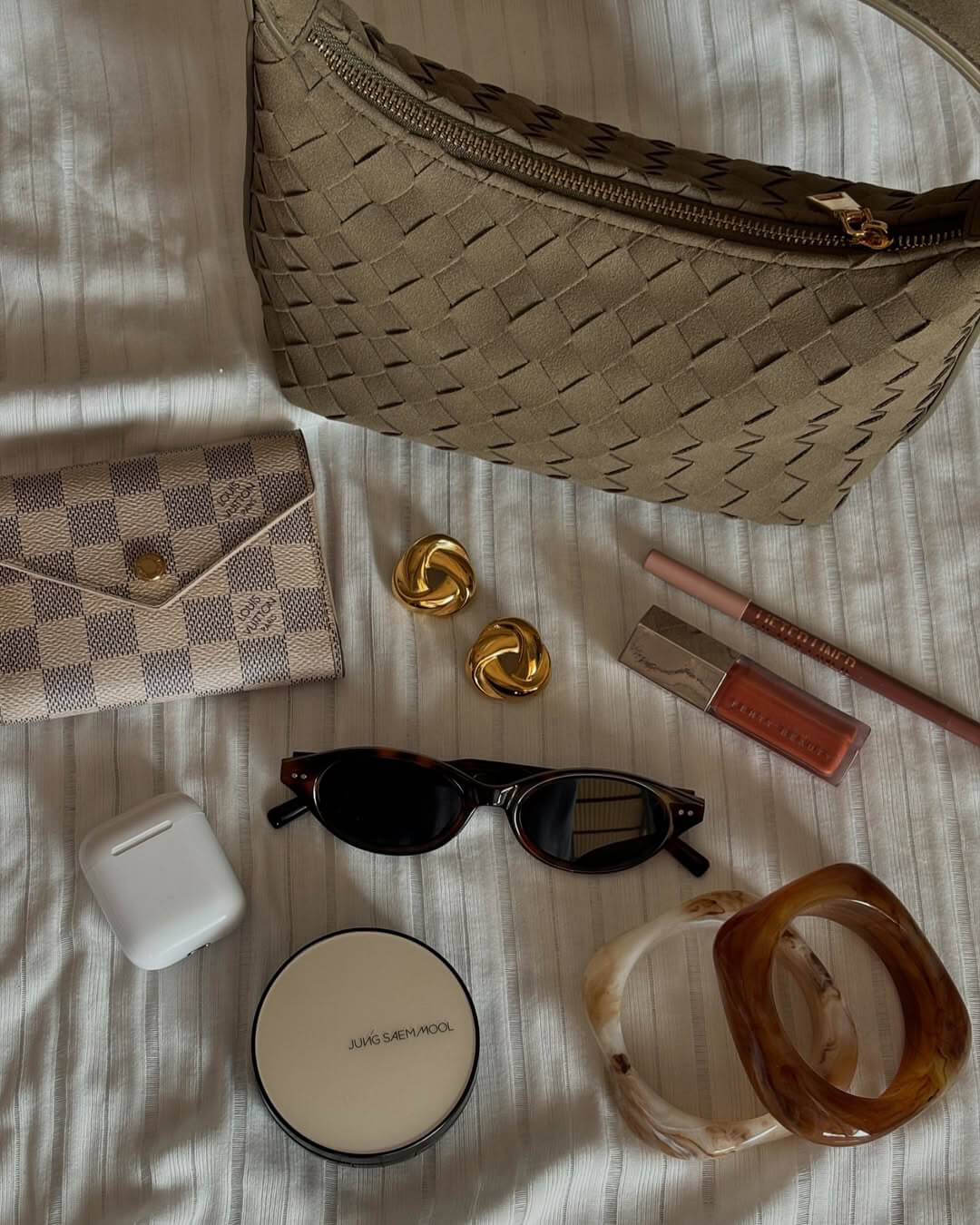Mica Woven Suede Leather Bag - Image 2