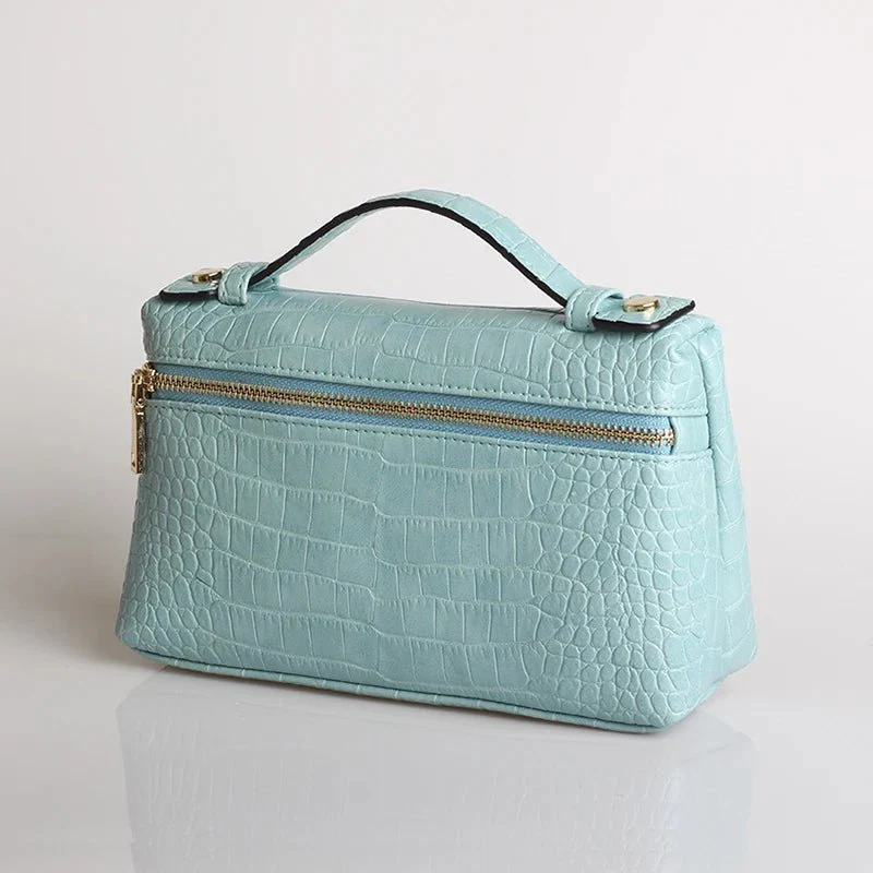 Minerva Crocodile Pattern Clutch Bag - Image 12
