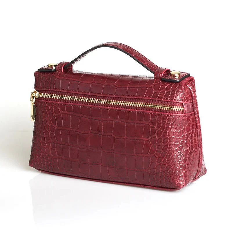 Minerva Crocodile Pattern Clutch Bag - Image 2