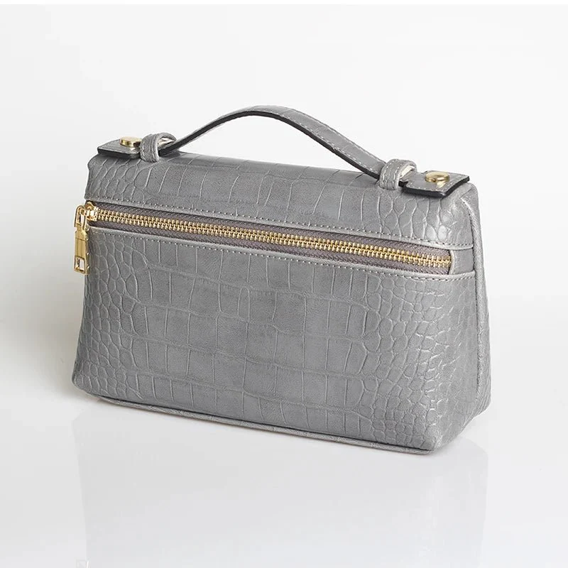 Minerva Crocodile Pattern Clutch Bag - Image 5