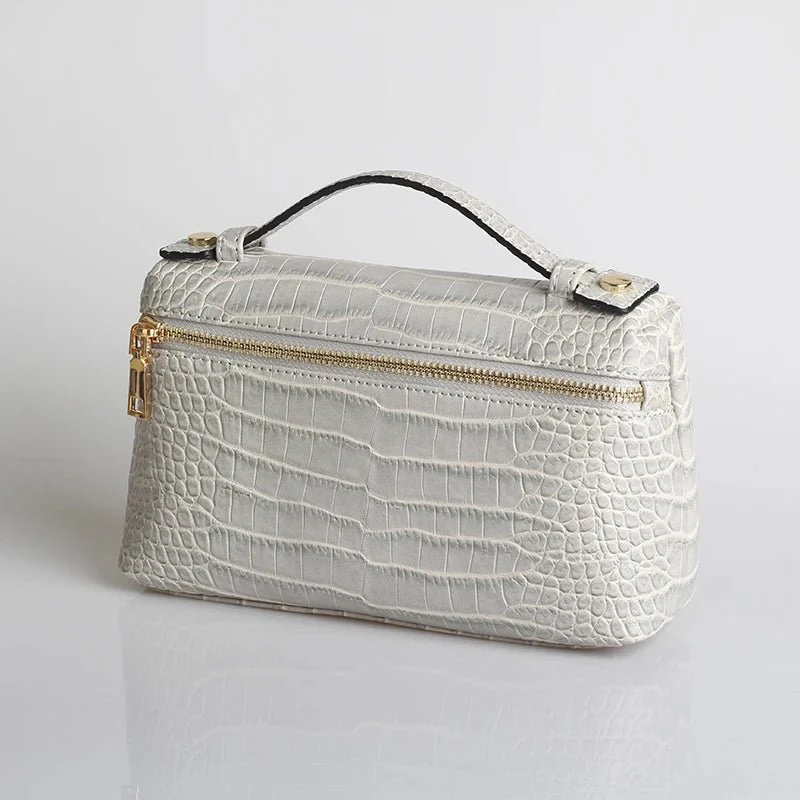 Minerva Crocodile Pattern Clutch Bag - Image 7