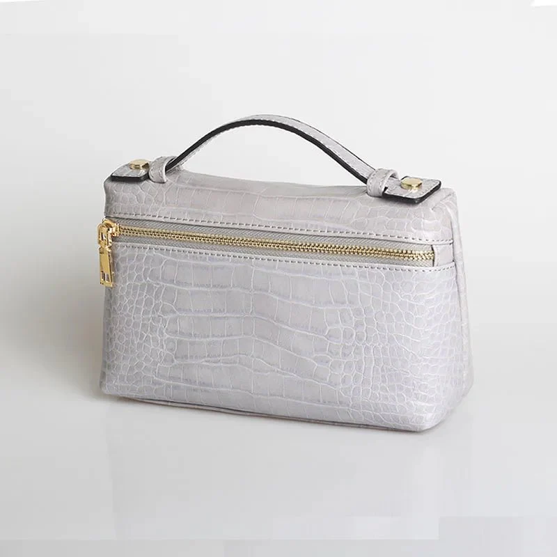 Minerva Crocodile Pattern Clutch Bag - Image 8