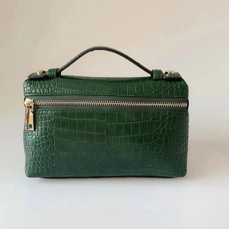 Minerva Crocodile Pattern Clutch Bag - Image 9