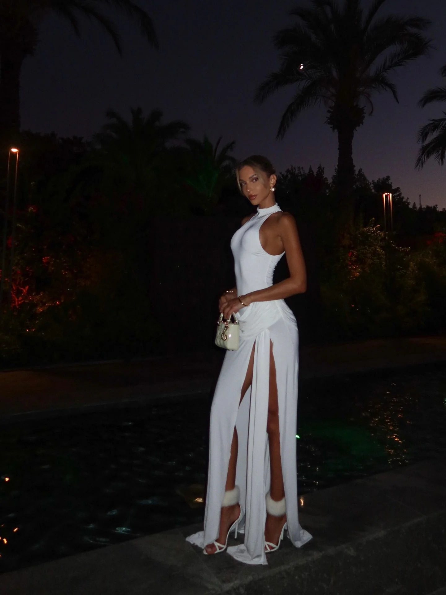 Mira High-Neck Slit Maxi Dress - Image 5
