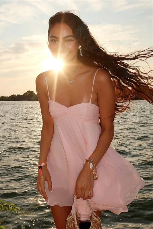 Mireille Off Shoulder Chiffon Mini Dress - Image 4