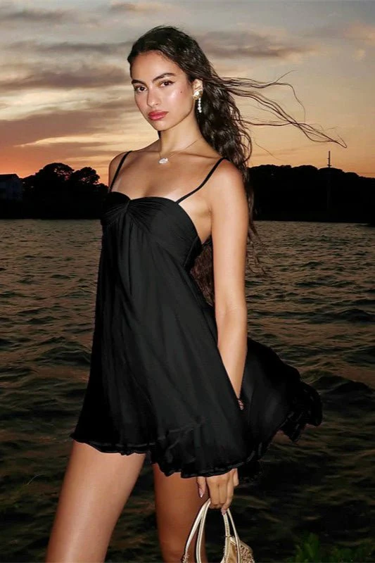 Mireille Off Shoulder Chiffon Mini Dress - Image 7