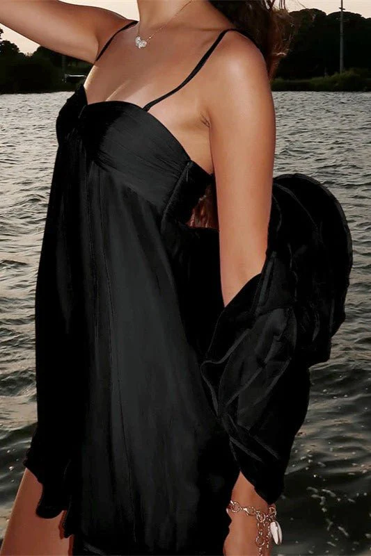 Mireille Off Shoulder Chiffon Mini Dress - Image 8
