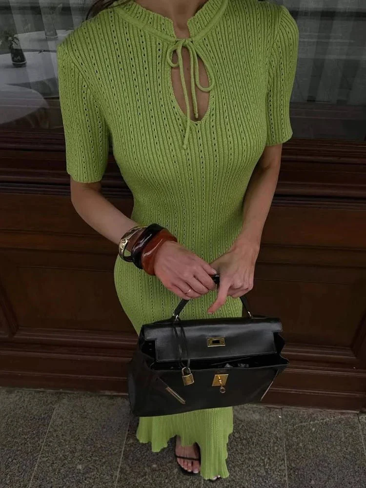 Nancy Bodycon Knitted Maxi Dress - Image 6