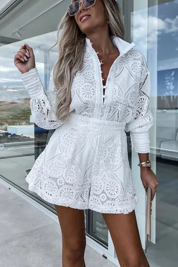 Natalie Lace Embroidered Co-Ord Set - Image 13