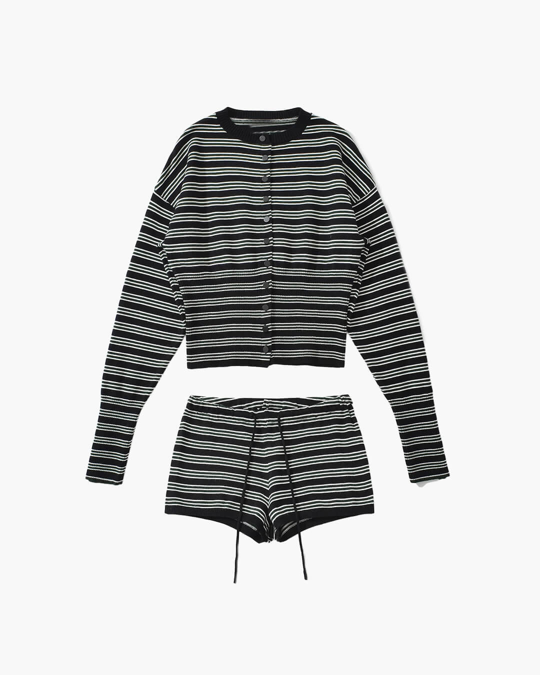Nicole Striped Cardigan Shorts Set - Image 8