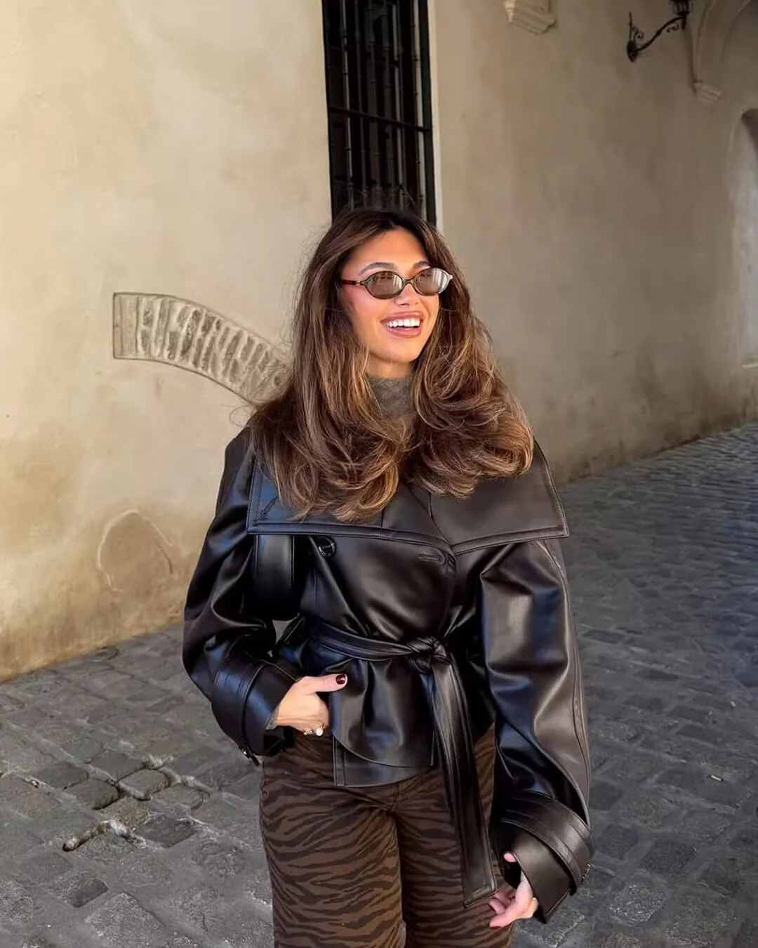 Nina Leather Jacket - Image 2