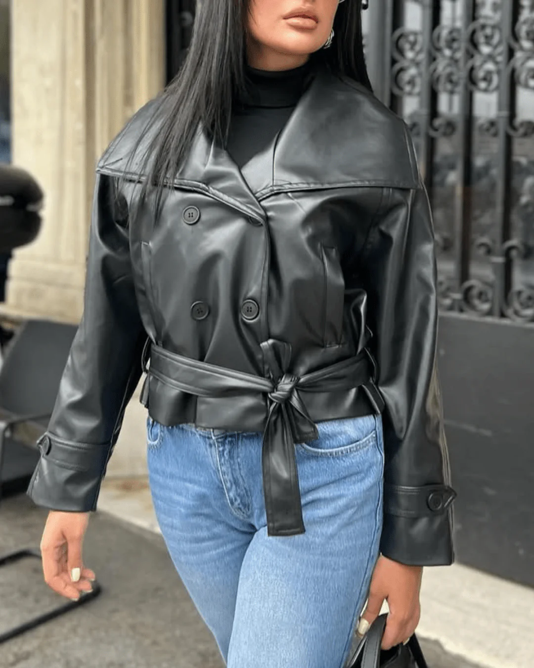 Nina Leather Jacket - Image 7