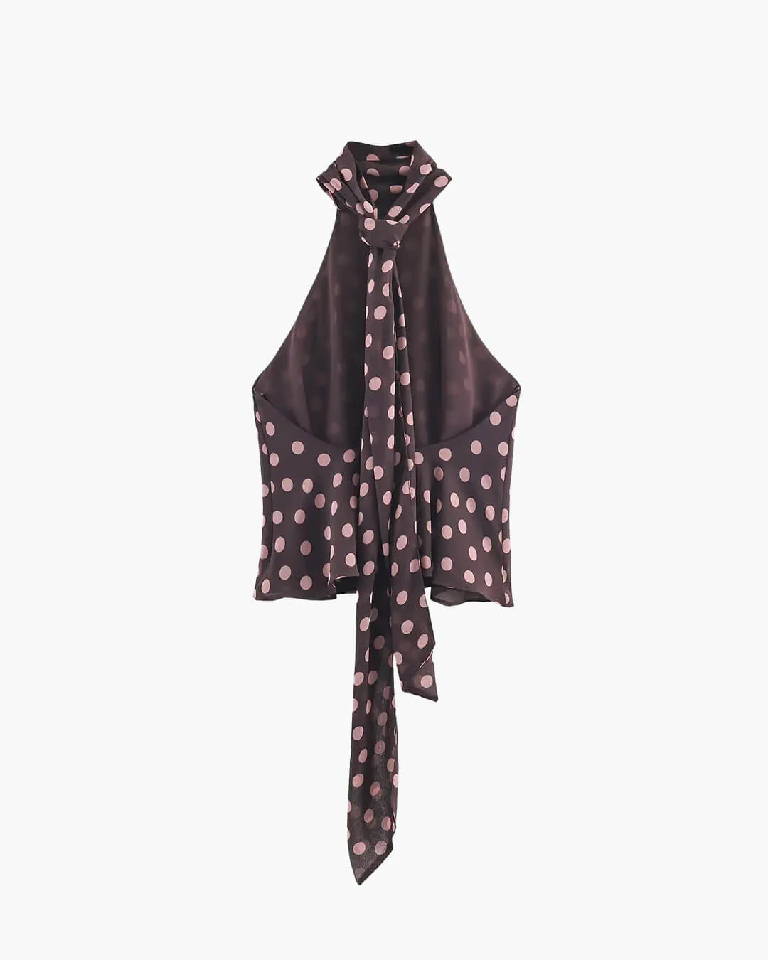 Noemi Halter Neck Satin Top - Image 6