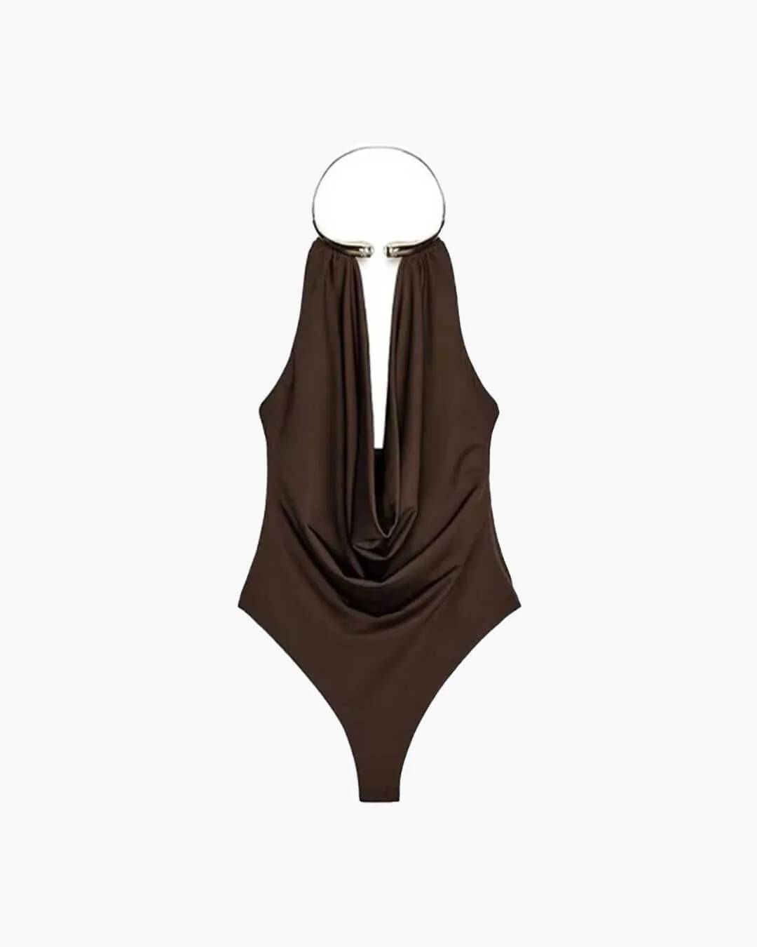 Ophelia Backless Draped Bodysuit
