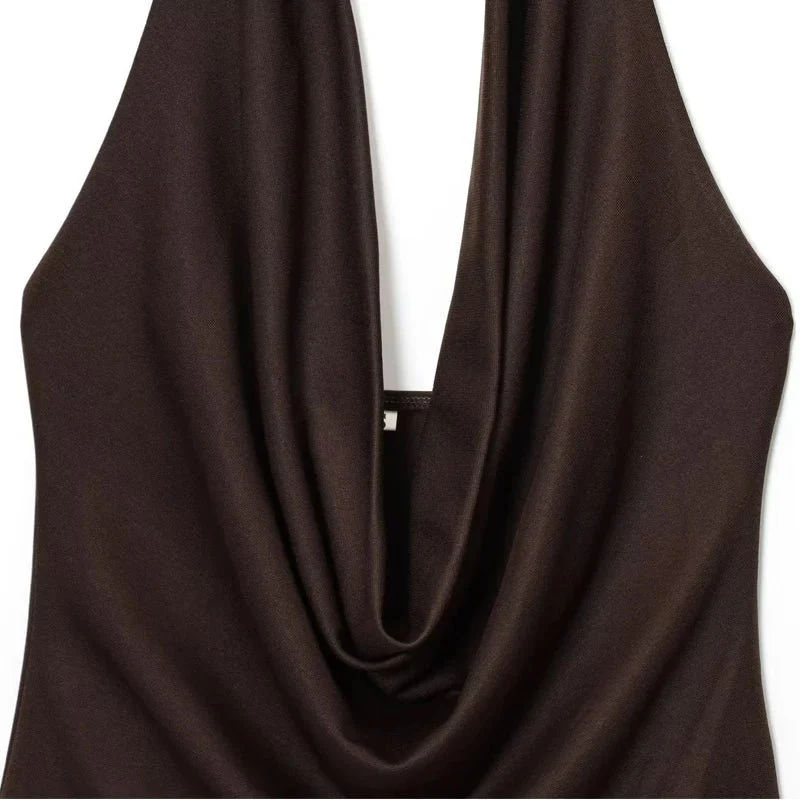 Ophelia Backless Draped Bodysuit - Image 2
