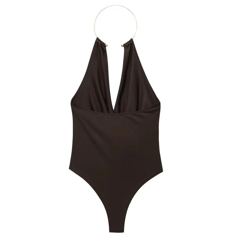 Ophelia Backless Draped Bodysuit - Image 8