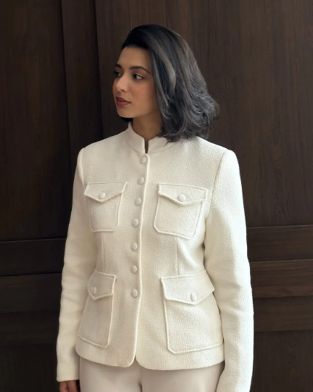 Ophelia Button Front Pocket Blazer - Image 2