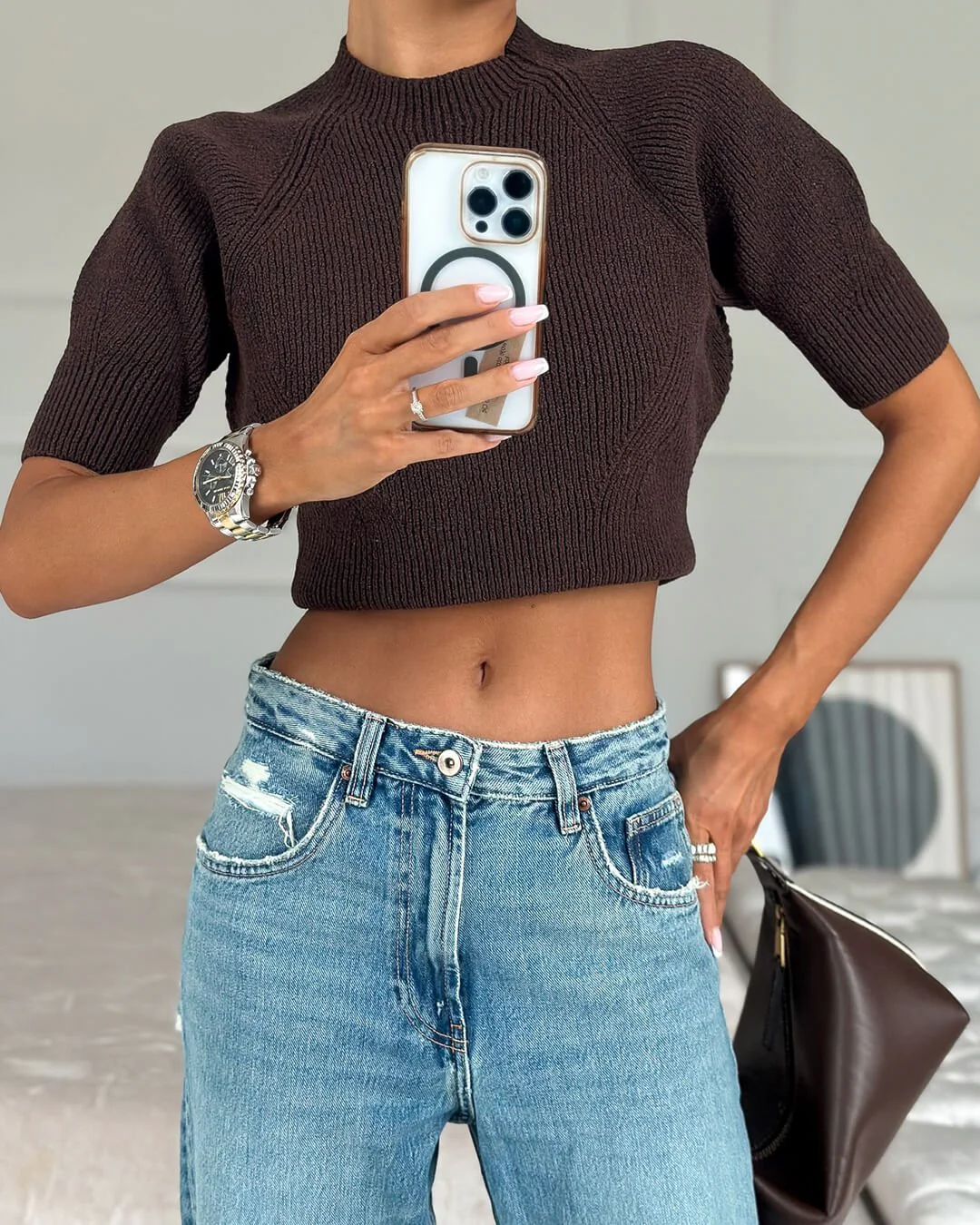 Paloma Seamless Knit Crop Top - Image 2