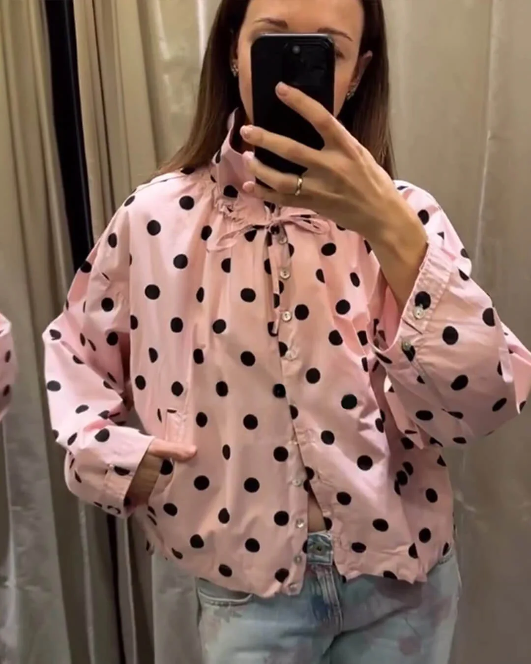 Patricia Polka Dot High Collar Jacket - Image 2