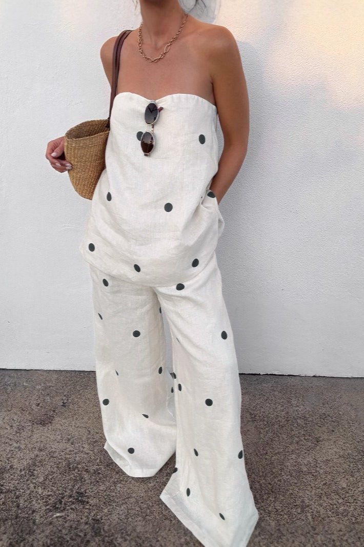 Polina Strapless Wide-Leg Two-Piece Set - Image 3