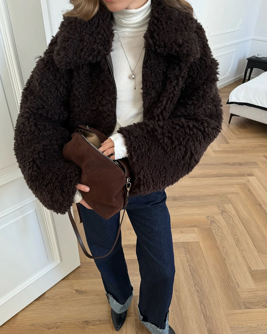 Porsha Faux Fur Teddy Jacket - Image 3