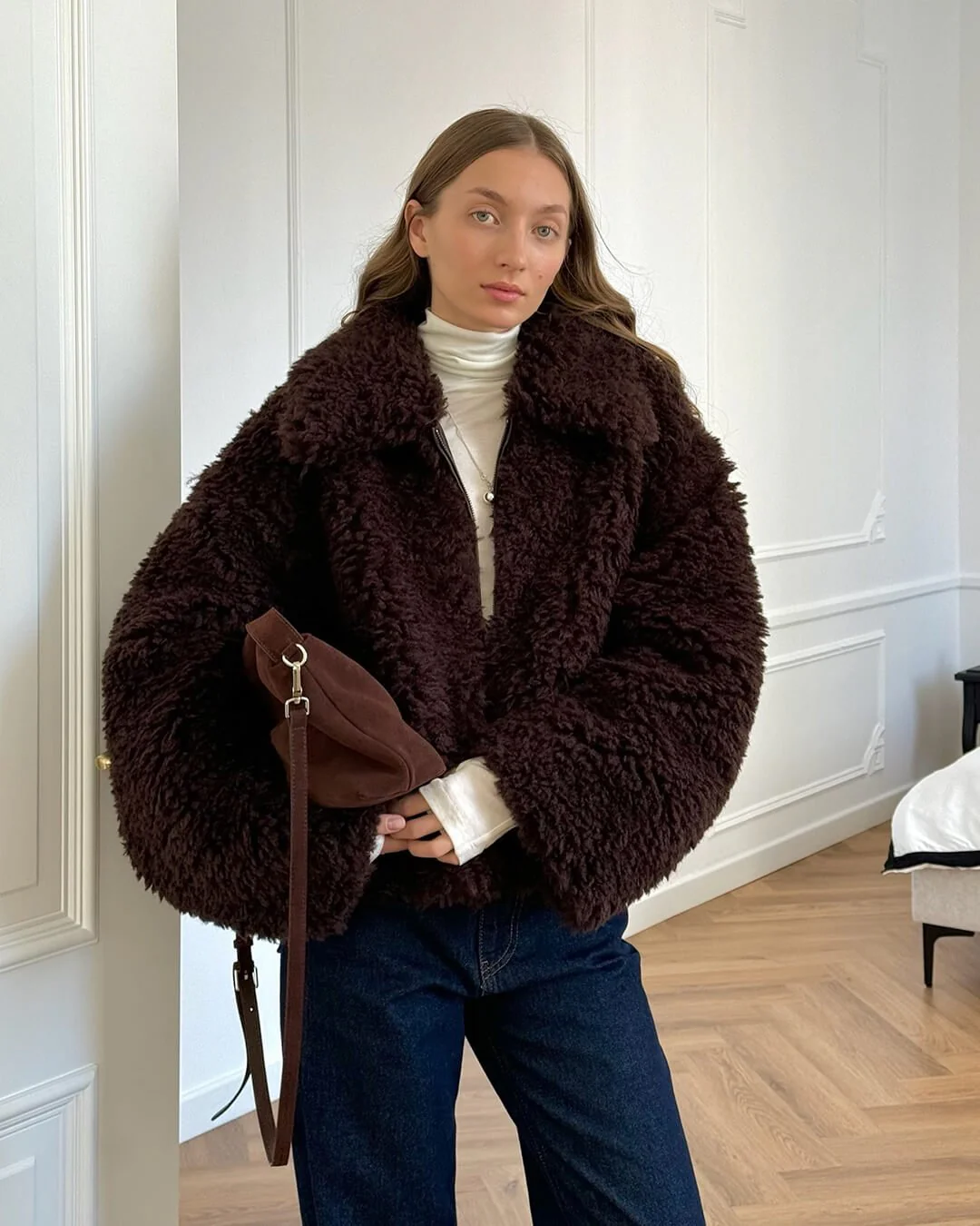 Porsha Faux Fur Teddy Jacket - Image 4