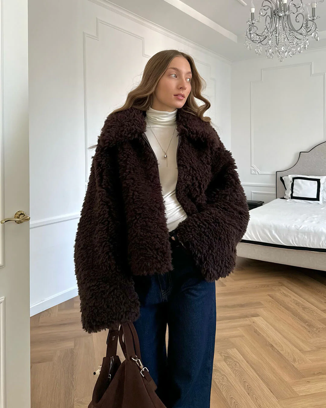 Porsha Faux Fur Teddy Jacket - Image 5