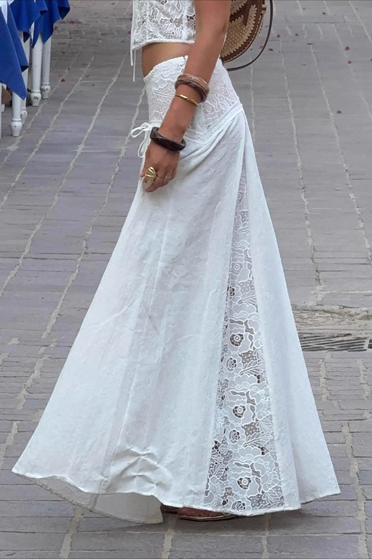 Quinn Low Waist Lace Maxi Skirt - Image 4