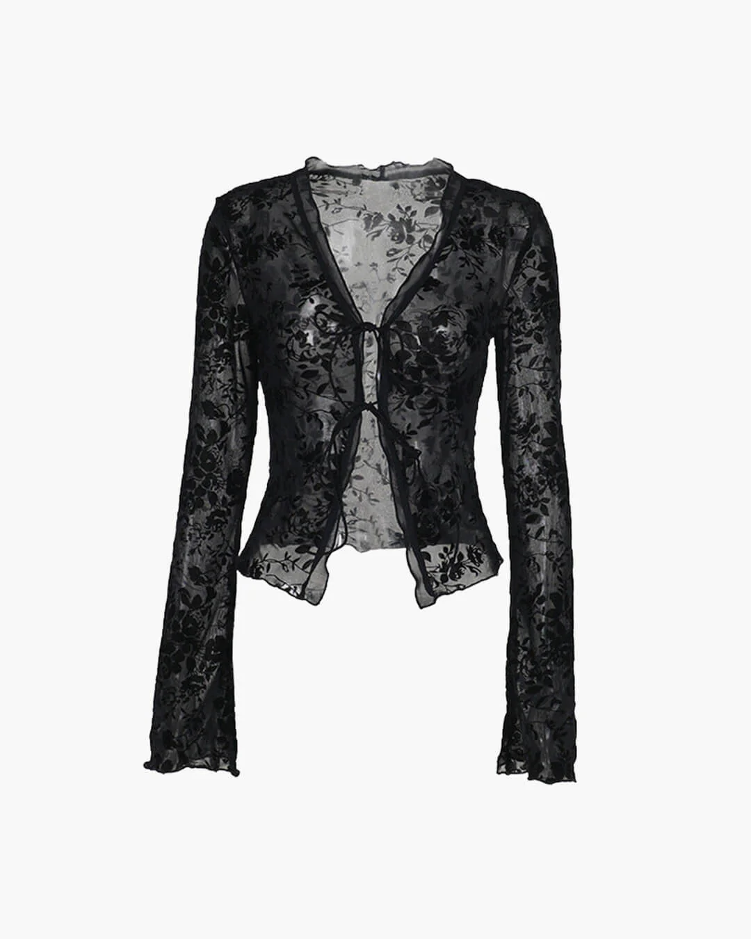 Rachel Tie Front Lace Blouse
