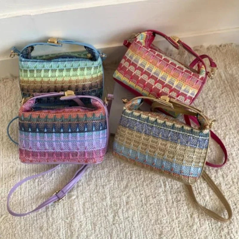 Raphaela Woven Raffia Sling Bag - Image 10