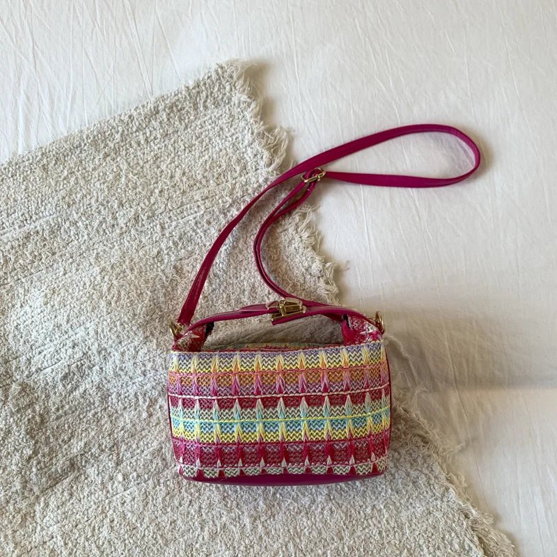 Raphaela Woven Raffia Sling Bag - Image 9