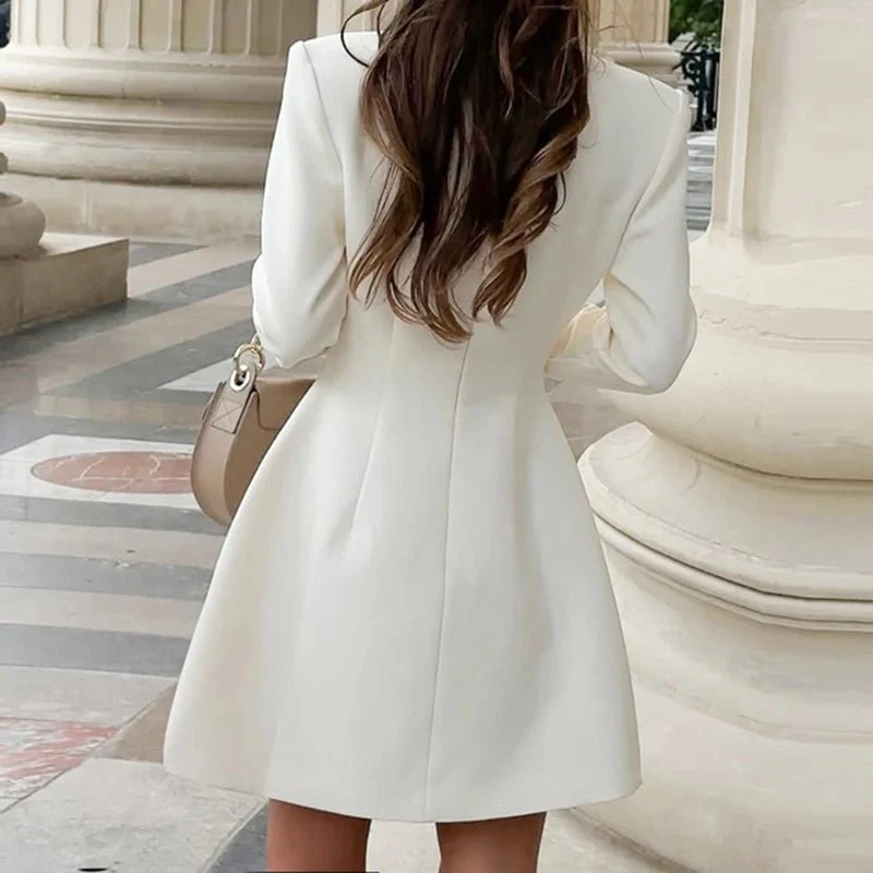 Rebecca Buttoned Blazer Mini Dress - Image 4