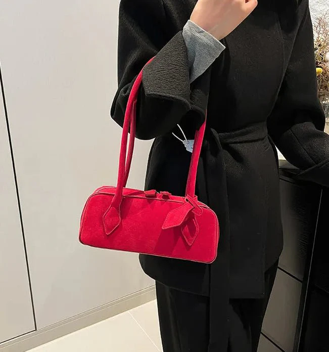 Rebecca Suede Shoulder Bag - Image 5