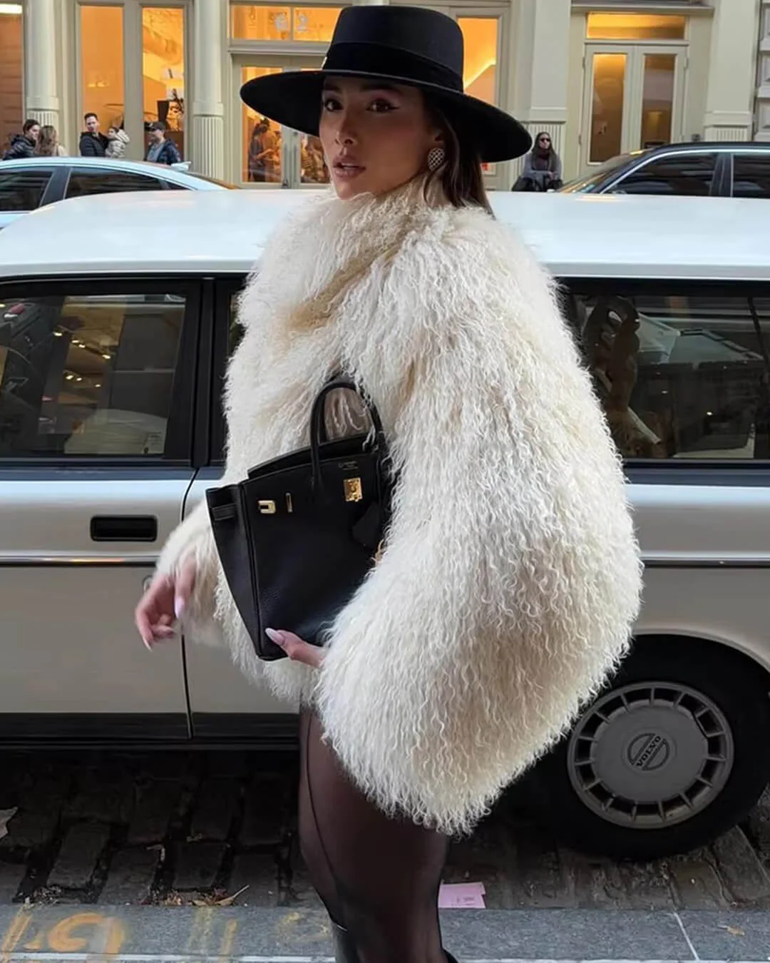 Reese Short Faux Fur Coat - Image 5