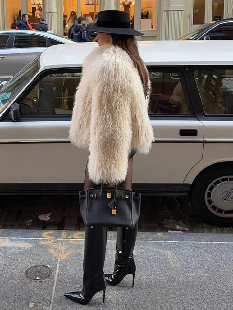 Reese Short Faux Fur Coat - Image 6