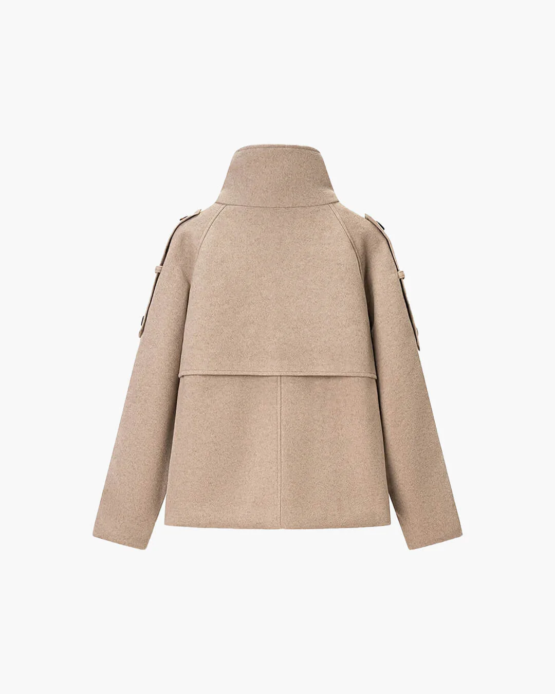 Rhea Stand Collar Breasted Coat - Image 7