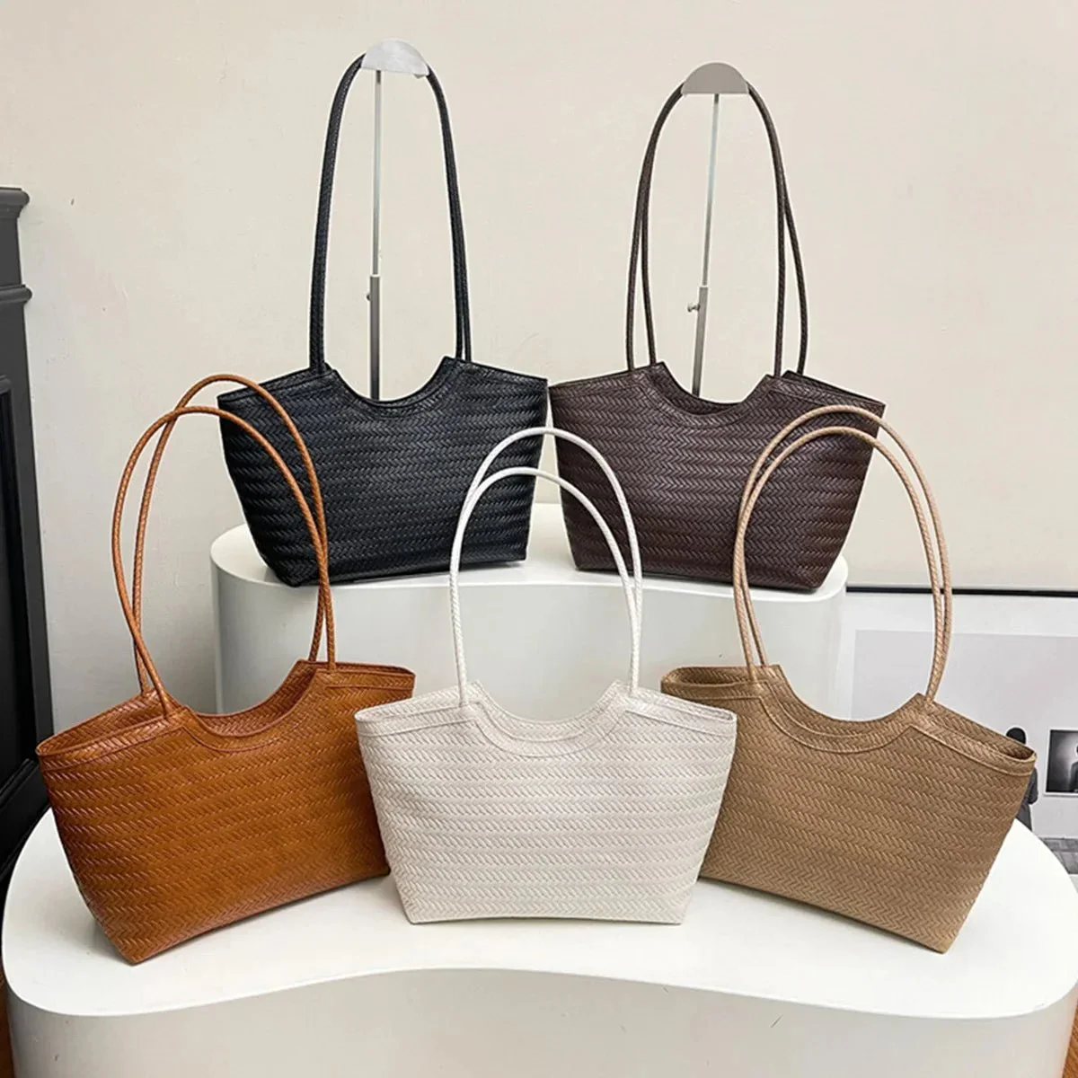 Riona Textured Weave Handbag - Image 2