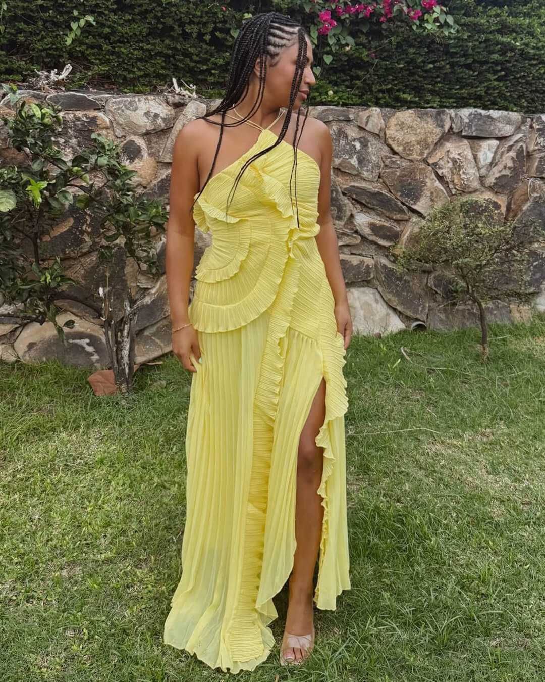 Ruffa Halter Strap Ruffled Tule Dress - Image 12