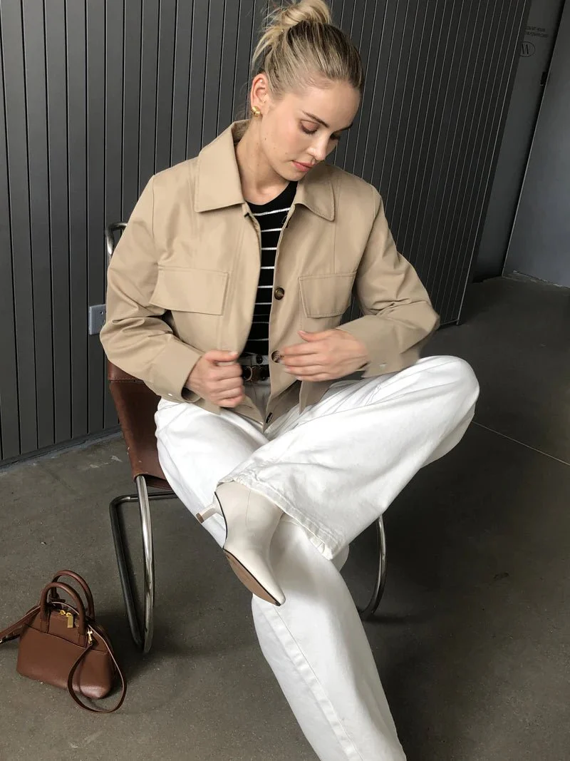 Sandra Flap Pockets Short Jacket
