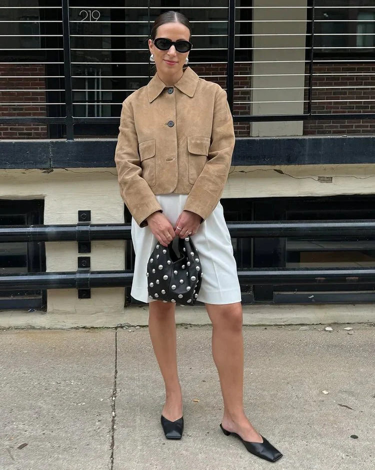 Sandy Collared Suede Jacket